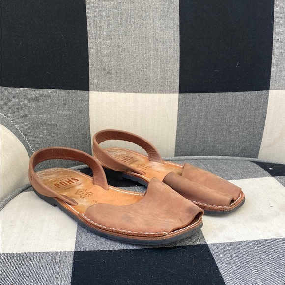 Pons Quintana Shoes - PONS Women's Brown genuine Spanish Leather Sandals